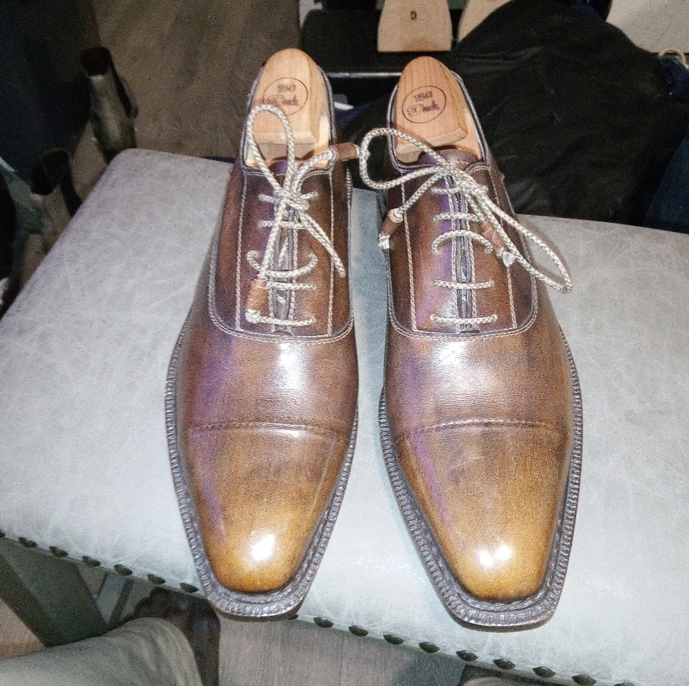 Elegant Brown Norvège se Bettanin & Ventury Leather Men's Luxury Shoes